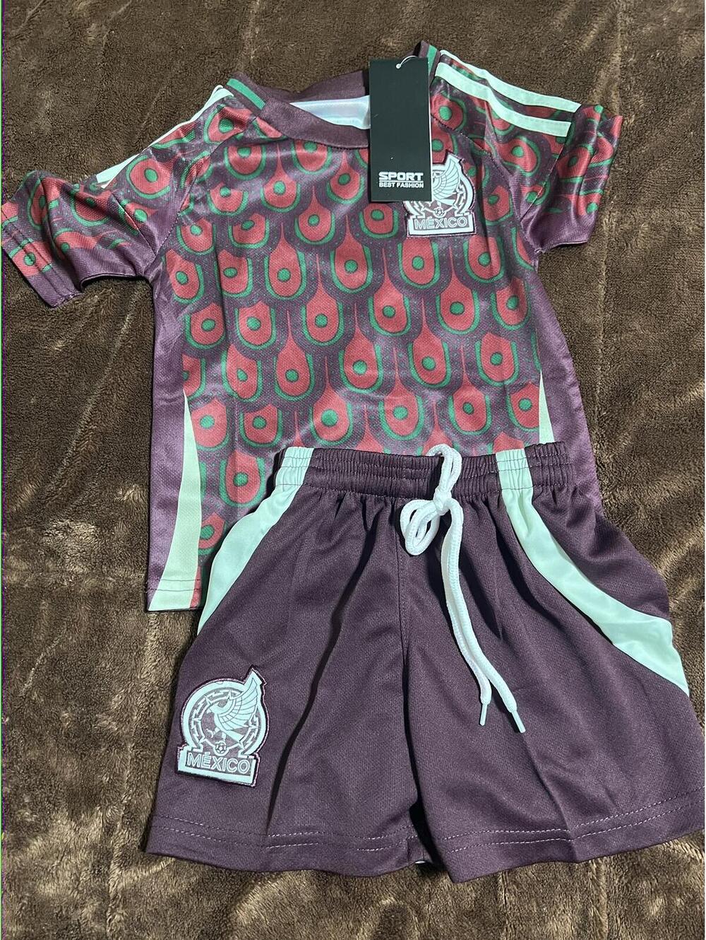 Mexico 2024 Home Baby Little/Big Kids' AEROREADY Soccer Kit